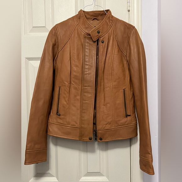 Danier Brown Leather Jacket - Picture 1 of 5